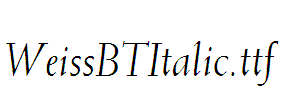 WeissBTItalic