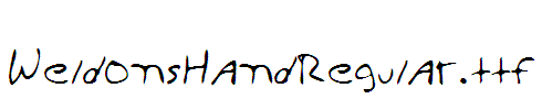 WeldonsHandRegular