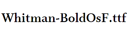 Whitman-BoldOsF
