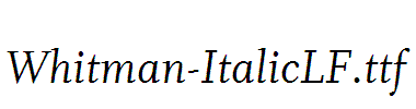 Whitman-ItalicLF