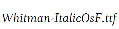 Whitman-ItalicOsF