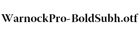 WarnockPro-BoldSubh