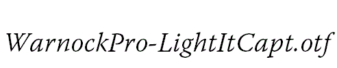 WarnockPro-LightItCapt