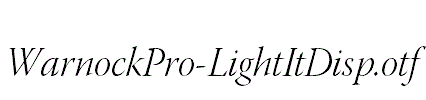 WarnockPro-LightItDisp