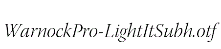 WarnockPro-LightItSubh