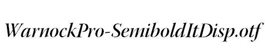 WarnockPro-SemiboldItDisp