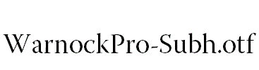 WarnockPro-Subh