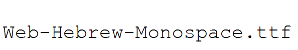 Web-Hebrew-Monospace