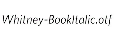 Whitney-BookItalic