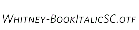 Whitney-BookItalicSC