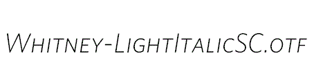 Whitney-LightItalicSC