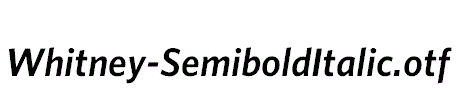 Whitney-SemiboldItalic