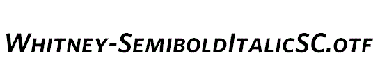 Whitney-SemiboldItalicSC