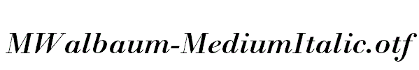 MWalbaum-MediumItalic