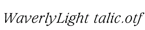 WaverlyLightItalic