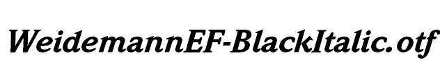 WeidemannEF-BlackItalic