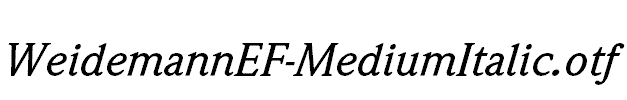WeidemannEF-MediumItalic