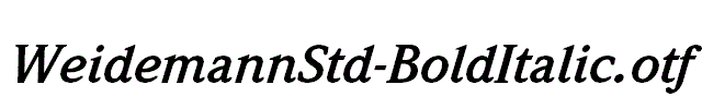 WeidemannStd-BoldItalic