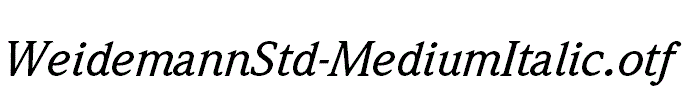 WeidemannStd-MediumItalic