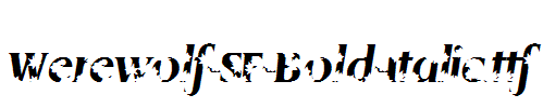 Werewolf-SF-Bold-Italic