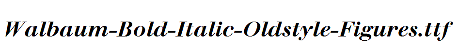 Walbaum-Bold-Italic-Oldstyle-Figures