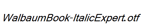 WalbaumBook-ItalicExpert