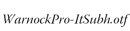 WarnockPro-ItSubh
