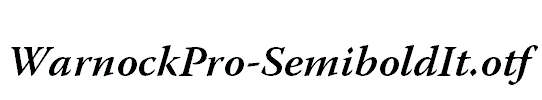 WarnockPro-SemiboldIt