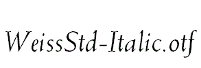 WeissStd-Italic