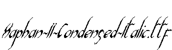 Xaphan-II-Condensed-Italic