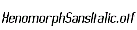 XenomorphSansItalic