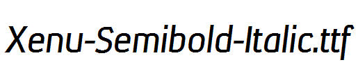 Xenu-Semibold-Italic
