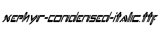 Xephyr-Condensed-Italic