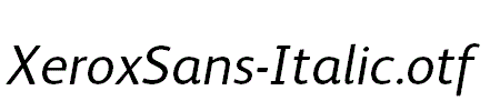 XeroxSans-Italic