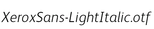 XeroxSans-LightItalic