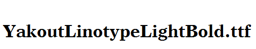 YakoutLinotypeLightBold