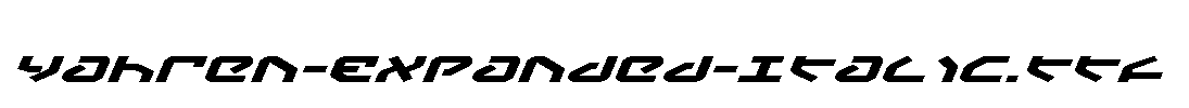 Yahren-Expanded-Italic