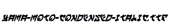 Yama-Moto-Condensed-Italic