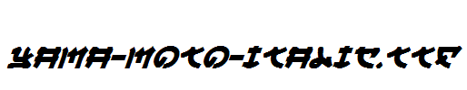Yama-Moto-Italic