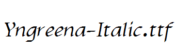 Yngreena-Italic