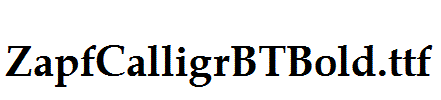 ZapfCalligrBTBold