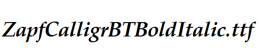 ZapfCalligrBTBoldItalic