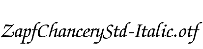 ZapfChanceryStd-Italic