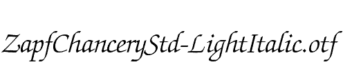 ZapfChanceryStd-LightItalic