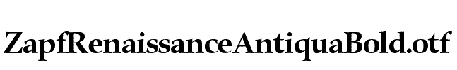 ZapfRenaissanceAntiquaBold