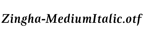 Zingha-MediumItalic