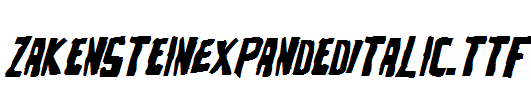 ZakensteinExpandedItalic