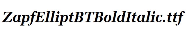 ZapfElliptBTBoldItalic