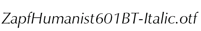 ZapfHumanist601BT-Italic