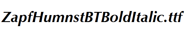 ZapfHumnstBTBoldItalic
